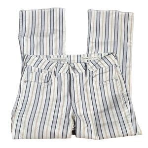 Pilcro and the letterpress  Anthropologie high rise bootcut striped jeans sz 26